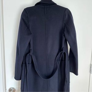 Navy wool and cashmere coat